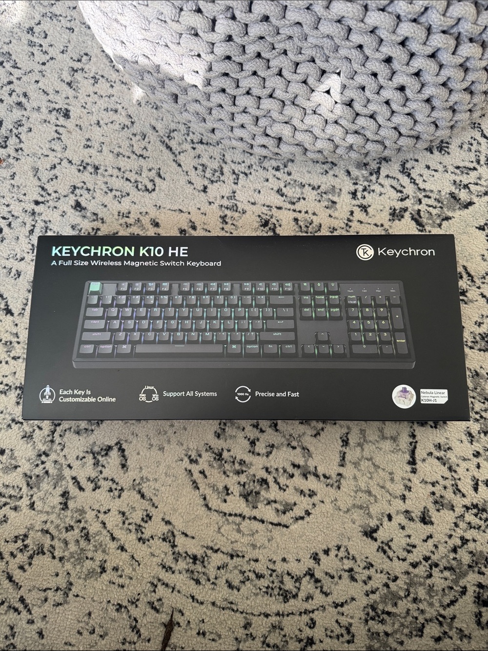 Keychron K10 HE Wireless Mechanical Keyboard - Black with colorful Backlight